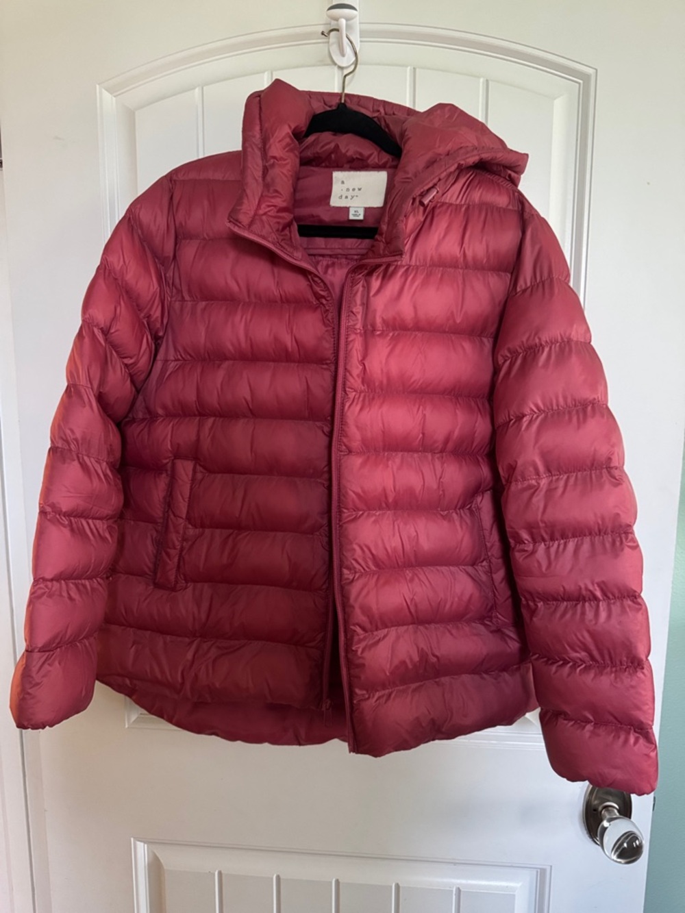 A New Day Lightweight Quilted Puffer Jacket - Rose Red